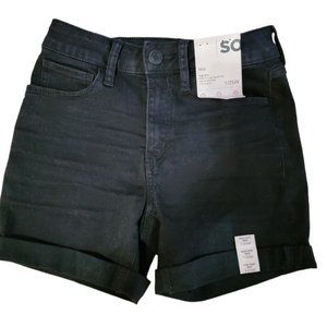 SO Black Jean High Rise Shorts